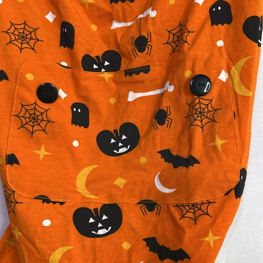 Halloween Themed Tee Orange Black Dog Pajamas